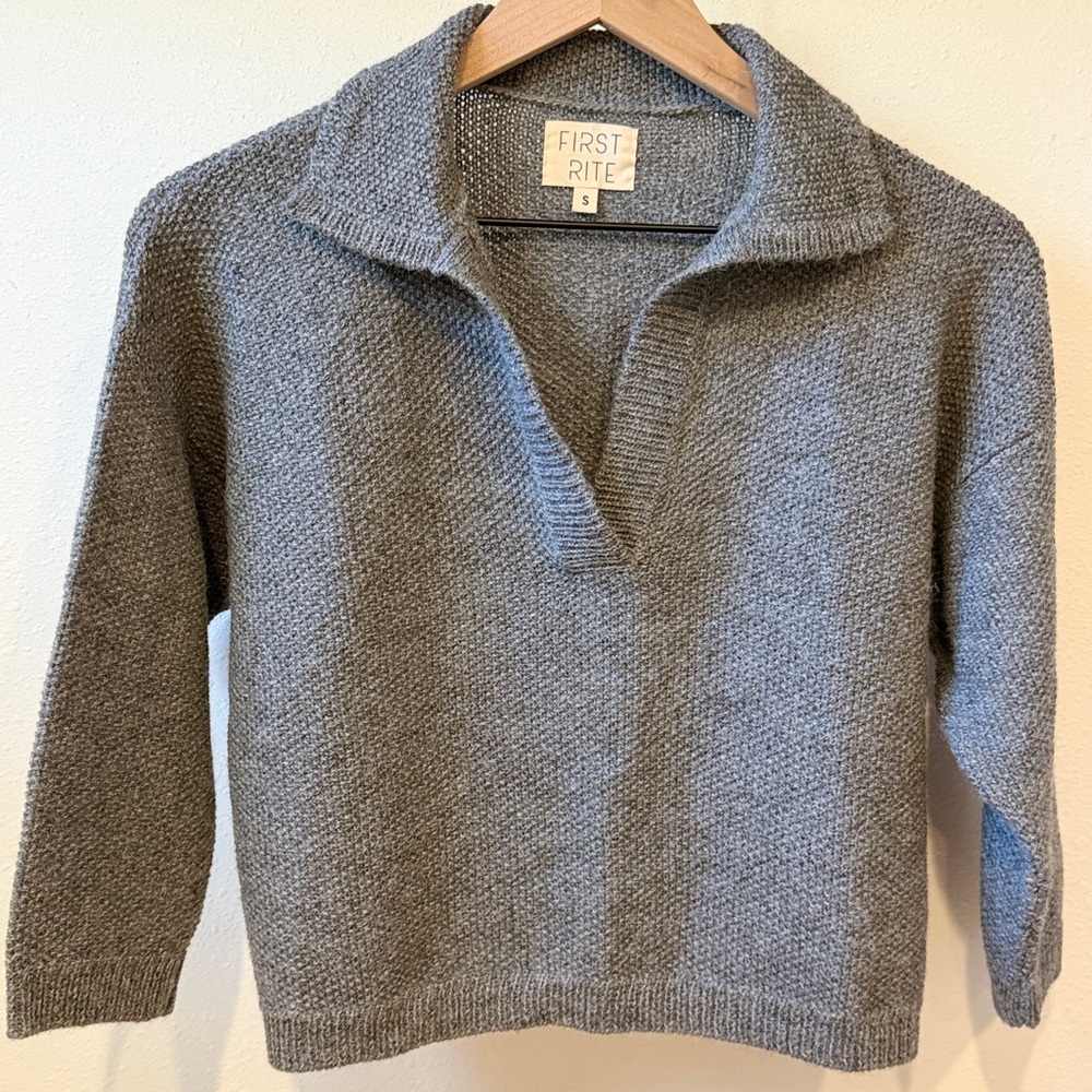 First Rite Seed Stitch Polo Henley